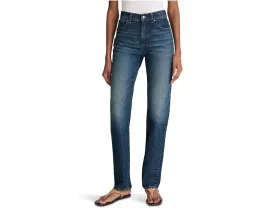 Madewell Длинные прямые джинсы Greendale Wash с высокой посадкой и пятью карманами