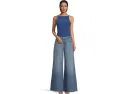 Широкие укороченные брюки 7 For All Mankind Willow Wide Crop из льна и хлопка