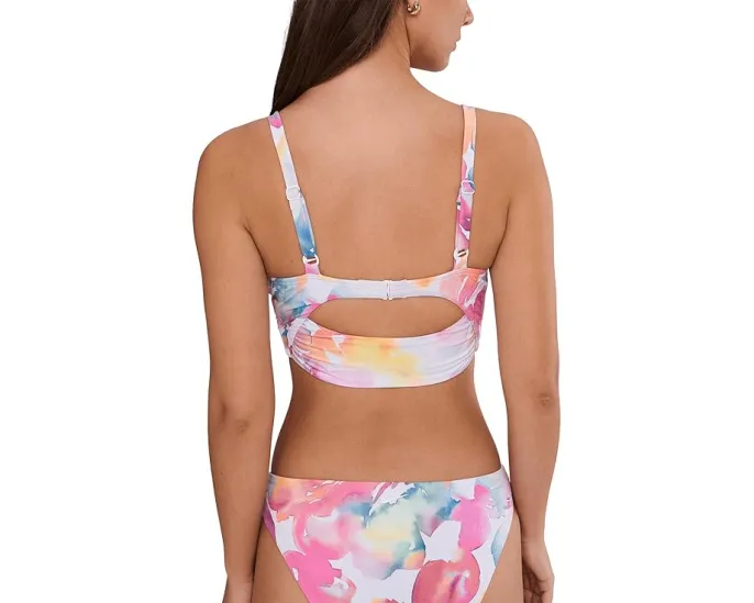 Купальник Nike Aquarelle с V-образным вырезом и принтом тай-дай