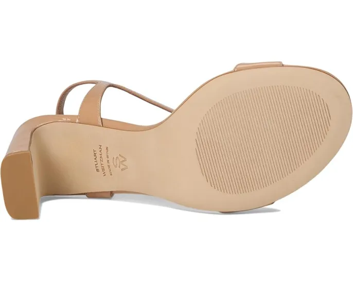 Сандалии Stuart Weitzman Babette 85 на массивном каблуке с кожаным верхом