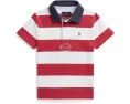 Рубашка-регби Polo Ralph Lauren из хлопкового джерси в полоску с коротким рукавом для малышей и детей младшего возраста