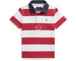 Рубашка-регби Polo Ralph Lauren из хлопкового джерси в полоску с коротким рукавом для малышей и детей младшего возраста