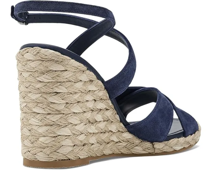 Сандалии Stuart Weitzman Alyssa на танкетке из замши и кожи