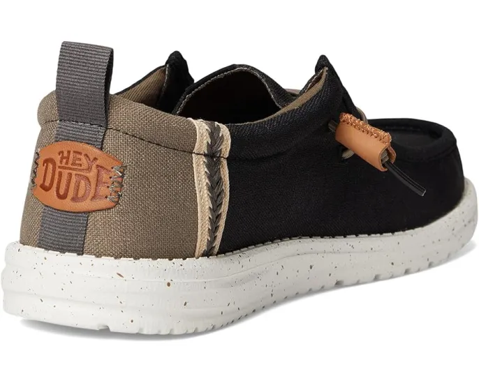 Кроссовки Hey Dude Wally Summer Linen с кожаными кисточками и круглым носком