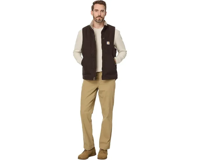 Жилет Carhartt OV277 с подкладкой из шерпы и воротником-стойкой Mock Neck Vest