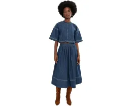 Джинсовый комплект Free People Westley с плиссированной юбкой