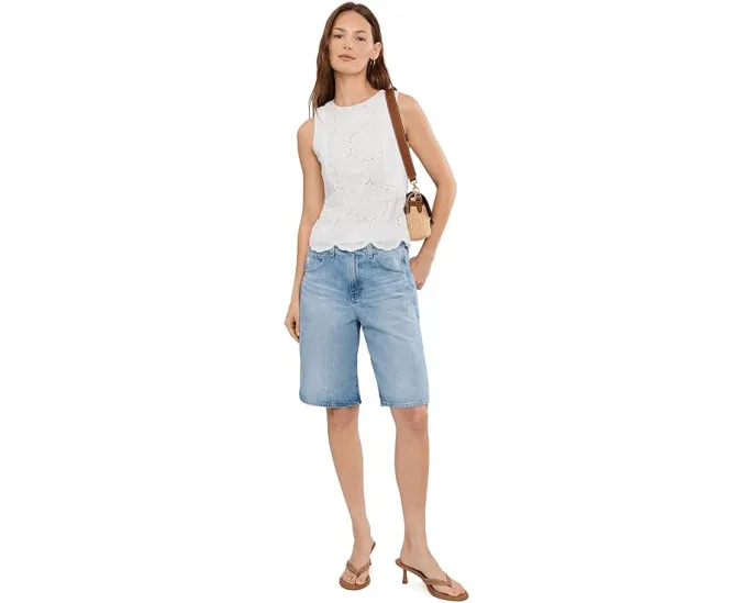 Шорты AG Jeans Hattie High Rise Barrel в стиле Мондриан