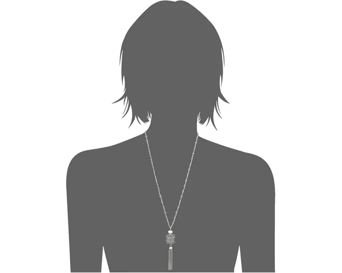 Кулон с жемчугом и стразами на цепочке Lucky Brand