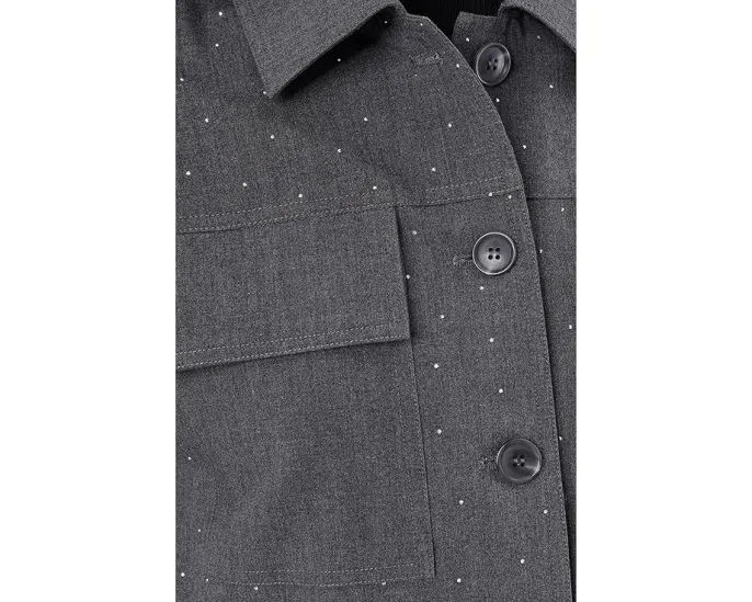 Vince Camuto Короткая рубашка-жакет с карманами и застежкой на пуговицы