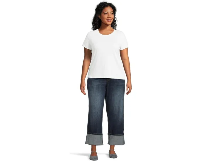 KUT from the Kloth джинсы Sienna High Rise Straight Leg с подворотом