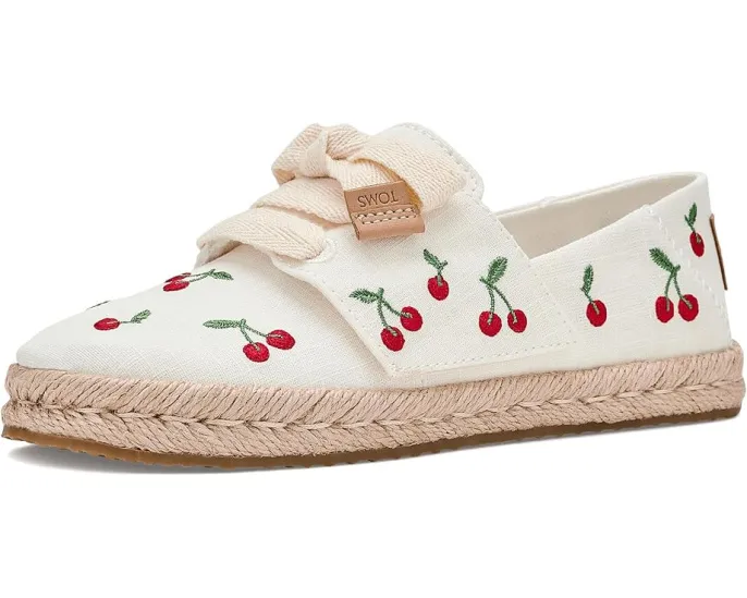 Детские эспадрильи TOMS Carolina на шнурках с платформой