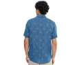 Рубашка Faherty Short Sleeve Palma Linen Shirt из 100% льна с накладным карманом
