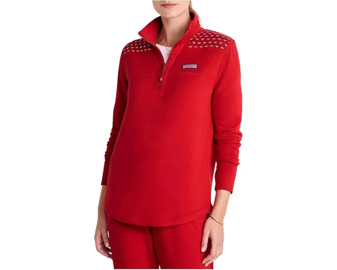 Толстовка Vineyard Vines Dreamcloth Shep Shirt с молнией и манжетами с отверстиями для большого пальца