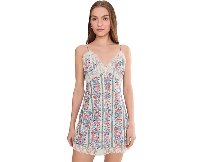 Мини-платье Wish You Were Here Mini Slipdress с цветочным принтом Free People