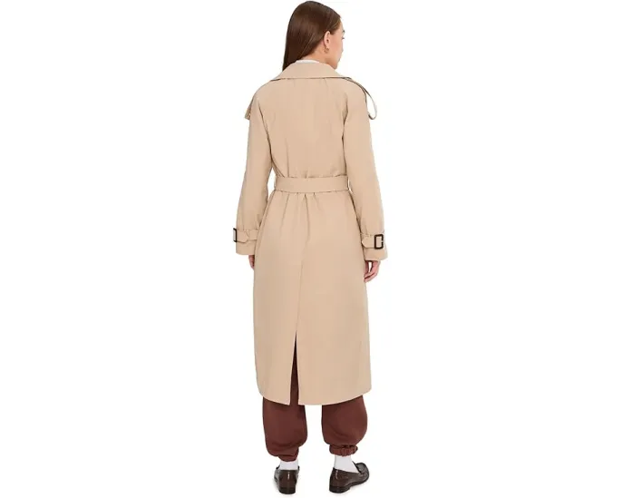 Avec Les Filles Расслабленное двубортное макси тренч