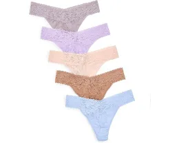 Набор 5 штук трусов стрингов Signature Lace Original Rise от Hanky Panky