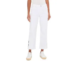 Прямые кроп джинсы Liverpool Los Angeles Kennedy 69 см с отделкой жемчугом