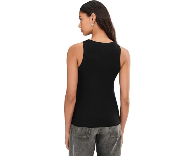 Топ AllSaints Rina с высоким вырезом и ребристой структурой