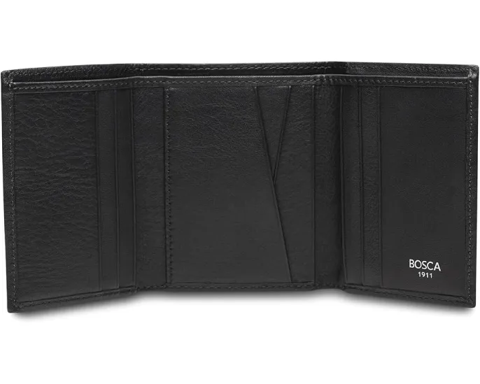 Кошелек тройного сложения Bosca из мягкой кожи Nappa Vitello с шестью карманами