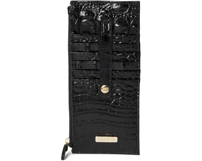 Кредитный кошелек Brahmin Melbourne из текстурированной кожи на молнии