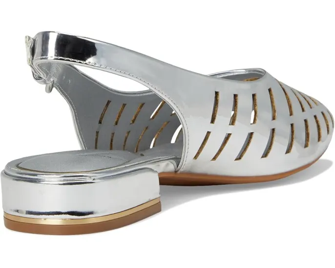 Босоножки Calabra с геометрической перфорацией на низком квадратном каблуке