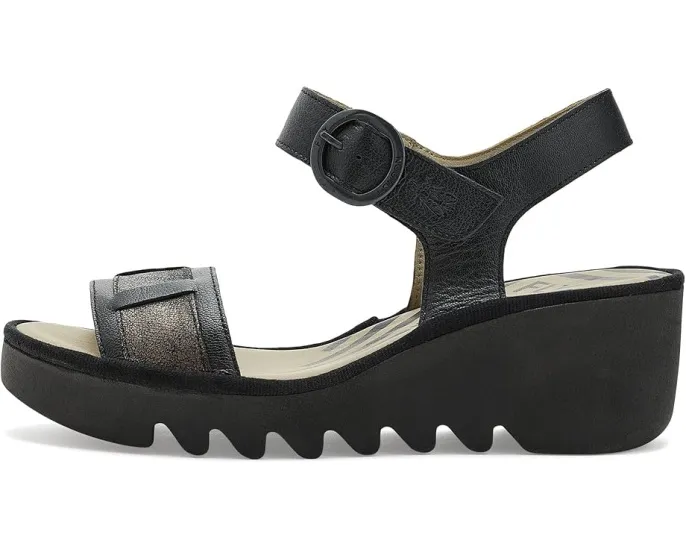 Сандалии FLY LONDON Beik618fly на танкетке с регулируемым ремешком на липучке