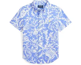 Детская рубашка Polo Ralph Lauren Kids с морским принтом из хлопка