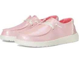 Детские слипоны Hey Dude Kids Wendy Dazzling с блестками и хлопковой подкладкой