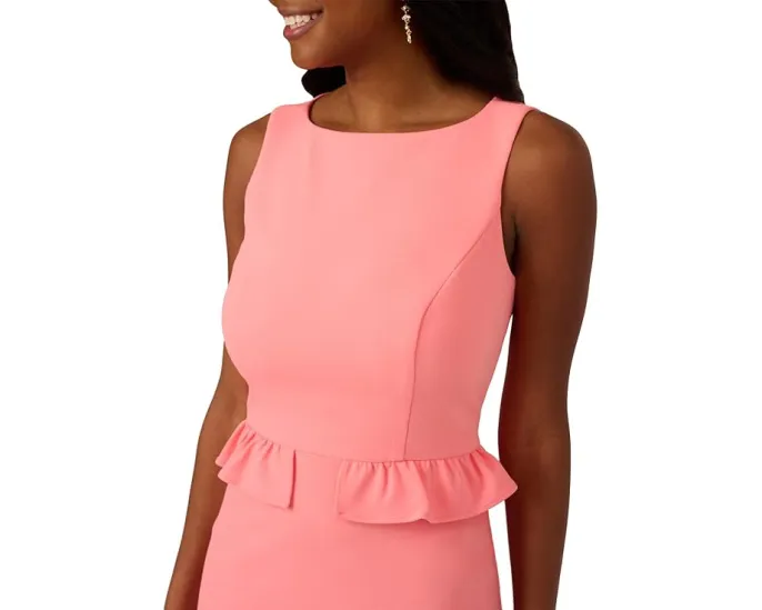 Короткое платье Adrianna Papell футляр с воланами на талии