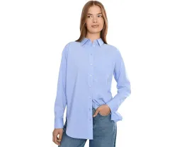 Рубашка Petite Striped Cotton Broadcloth Lauren Ralph Lauren из хлопка в полоску