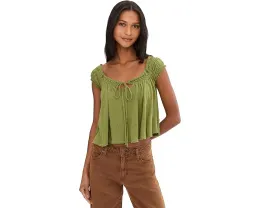 Струящийся топ Dahlia с завязкой из хлопка и льна Free People We The Free