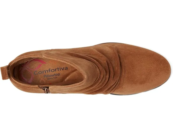 Ботильоны Comfortiva Brandy на устойчивом каблуке с водонепроницаемым верхом из замши