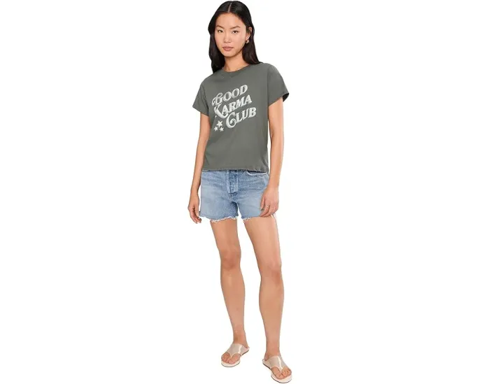 Футболка Spiritual Gangster Karma Club Lila с принтом Good Karma Club и прямым кроем