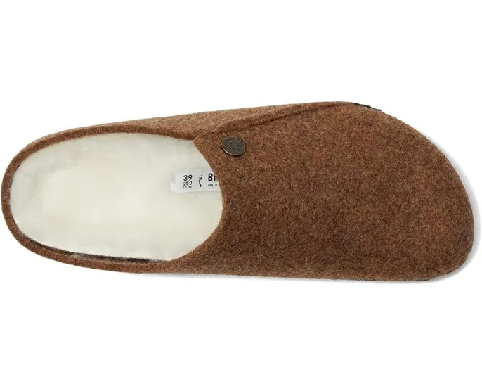 Тапочки Birkenstock Zermatt с натуральным мехом и анатомической стелькой