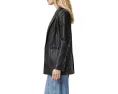 Кожаный блейзер AllSaints Deri с лацканами и длинным рукавом