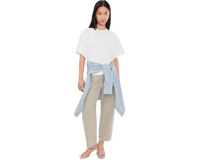 Джинсы AG Jeans Hattie High-Rise Crop Barrel с высокой посадкой и зауженным кроем