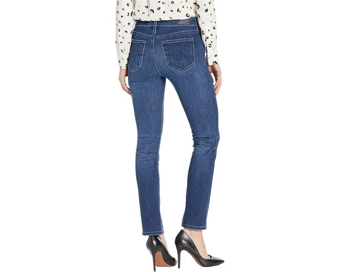 Джинсы AG Mari с прямыми штанинами и эффектом поношенности 5 Years Blue Essence