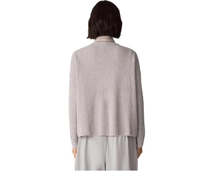 Свитер Eileen Fisher с V-образным вырезом из смесовой ткани с ворсом