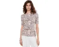 Топ с вырезом лодочкой Paisley из хлопка с эластаном Lauren Ralph Lauren