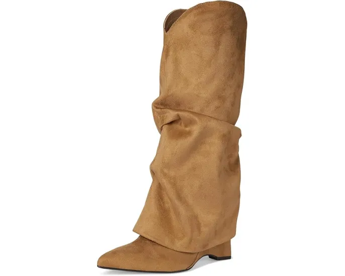 Ботинки Nine West Amazin на платформе из замши с расклешенным голенищем