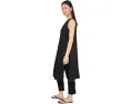 Туника миди Organic Handkerchief Linen с круглым вырезом и разрезом по бокам Eileen Fisher
