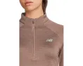 Кофта New Balance Athletics Heat Grid 1/2 Zip с карманом и отражением