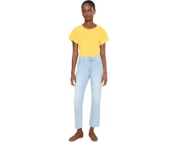 Топ Organic Cotton Slubby Jersey с круглым вырезом и короткими рукавами Eileen Fisher