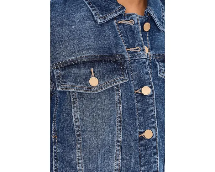 Джинсовая куртка Liverpool Los Angeles в стиле тракер с рукавом 3/4 и высокой манжетой