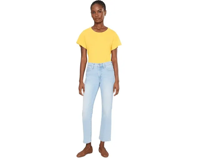 Топ Organic Cotton Slubby Jersey с круглым вырезом и короткими рукавами Eileen Fisher
