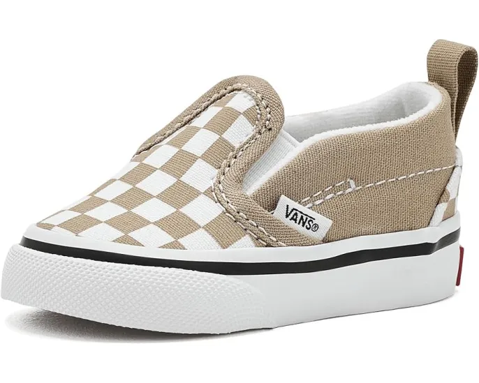 Детские кеды Vans Slip-On V клетчатые без шнуровки