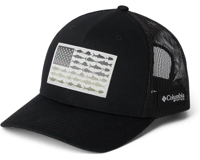 Кепка Columbia PFG Fish Flag с сетчатыми панелями и регулируемой застежкой