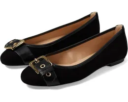 Балетки French Sole Ditto из замши с декоративной пряжкой