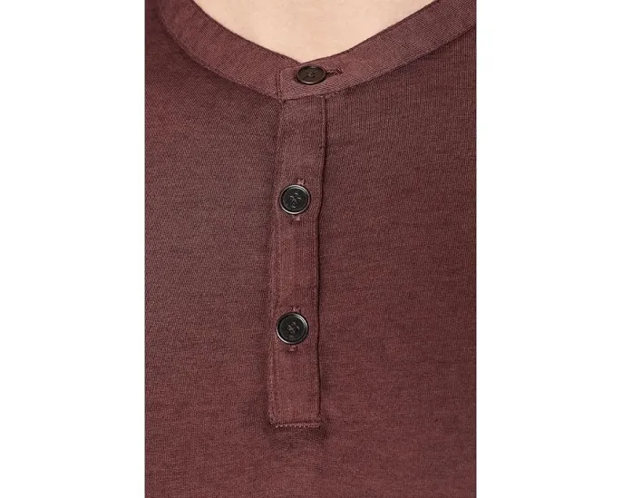 Футболка John Varvatos Duke Henley с небесно-серым принтом