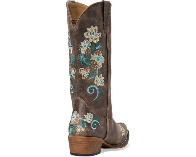 Ковбойские сапоги Roper Riley Floral с вышивкой и закругленным носком